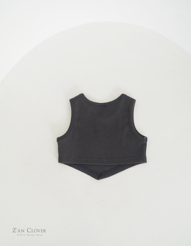 Zan Clover - Korean Children Fashion - #toddlerclothing - Unbalance Sleeveless Top - 8