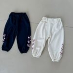 Ribbon Embroidery Jogger Pants