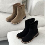 Suede Middle Short Boots