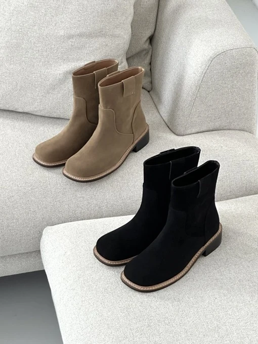 Suede Middle Short Boots