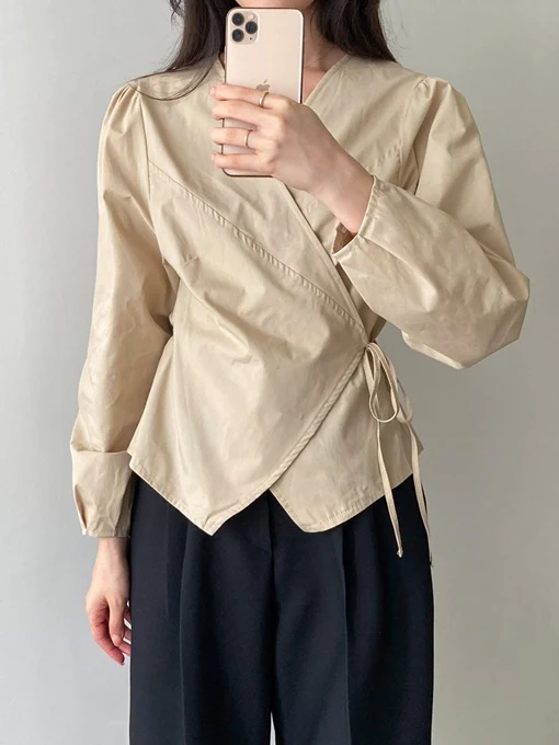 Mov Wrap Blouse