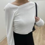 Unbalance Neck Tee