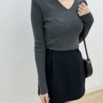 Wale Rib Knit Top