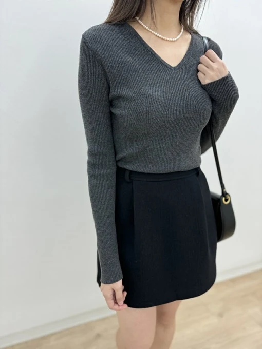 Wale Rib Knit Top