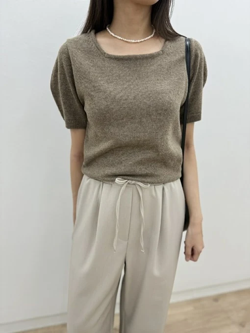 Cash Square Knit Top