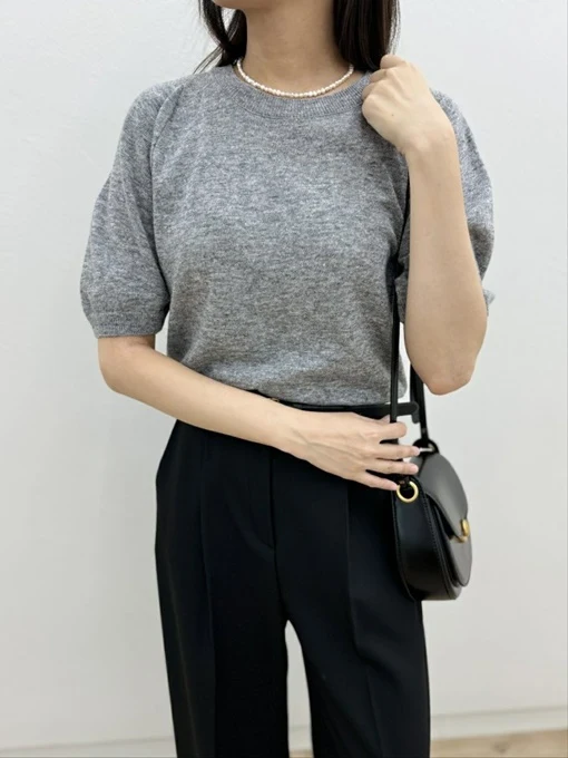 Cash Puff Knit Top