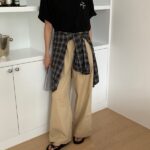 Cotton Wide Tie Pants