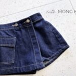 Unbalance Denim Half Pants