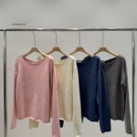 Alphaca Boat Neck Knit Top