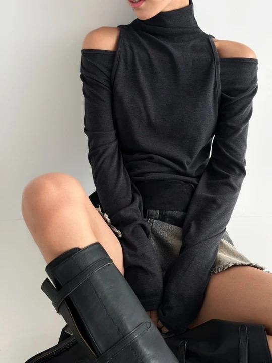 Sweet Turtleneck Set Tee