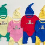 Block Bear Bodysuit Set