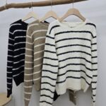 Sold Stripe Round Knit Top