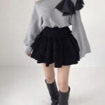 Slit Big Bow Sweatshirts