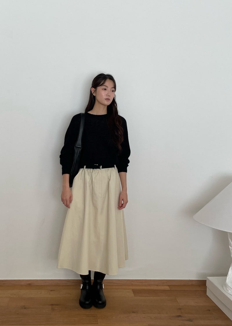 Amygrace - Korean Women Fashion - #momslook - Little Hull Banding Skirt - 3