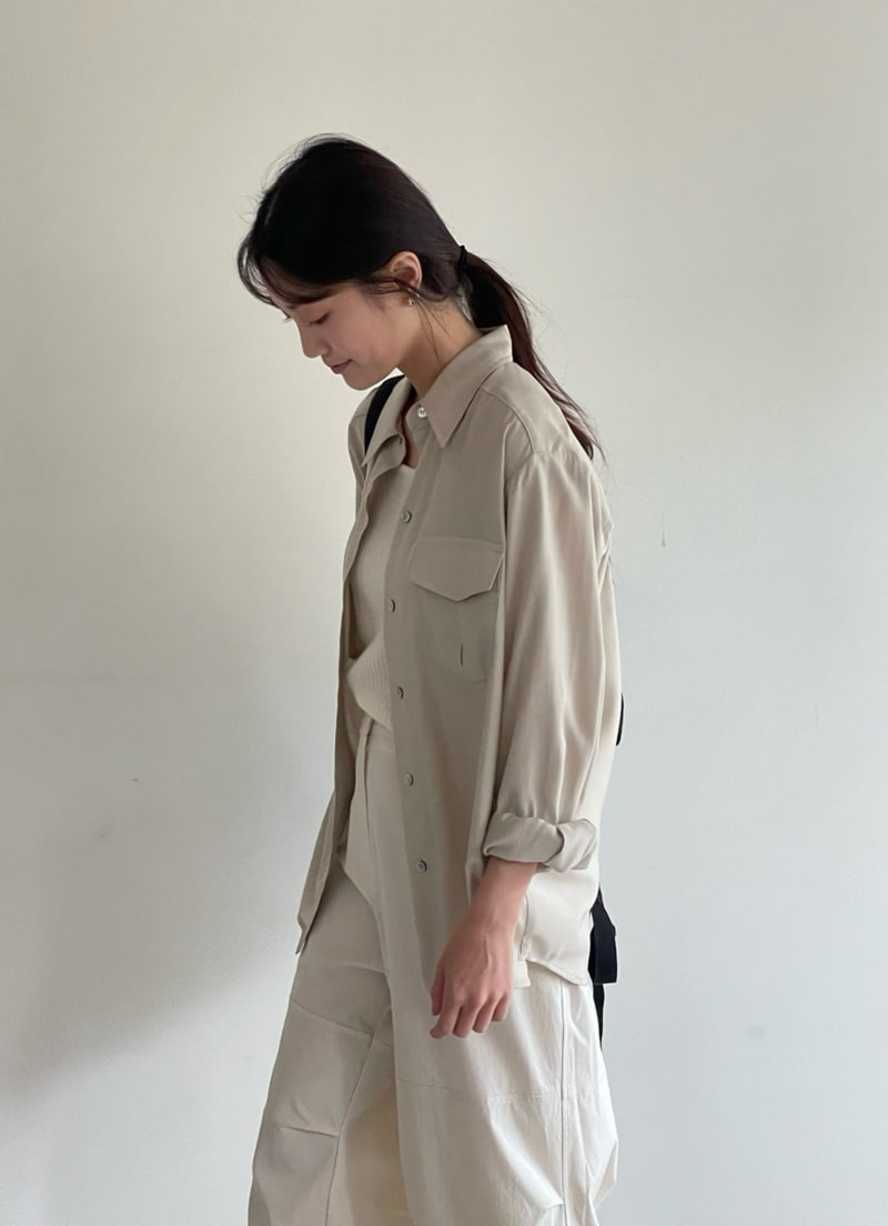 Amygrace - Korean Women Fashion - #momslook - Moris Pocket Shirt - 6