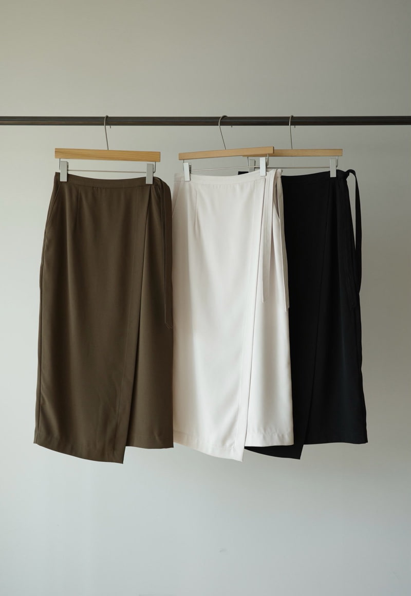 Amygrace - Korean Women Fashion - #momslook - Made Wrap Skirt - 8