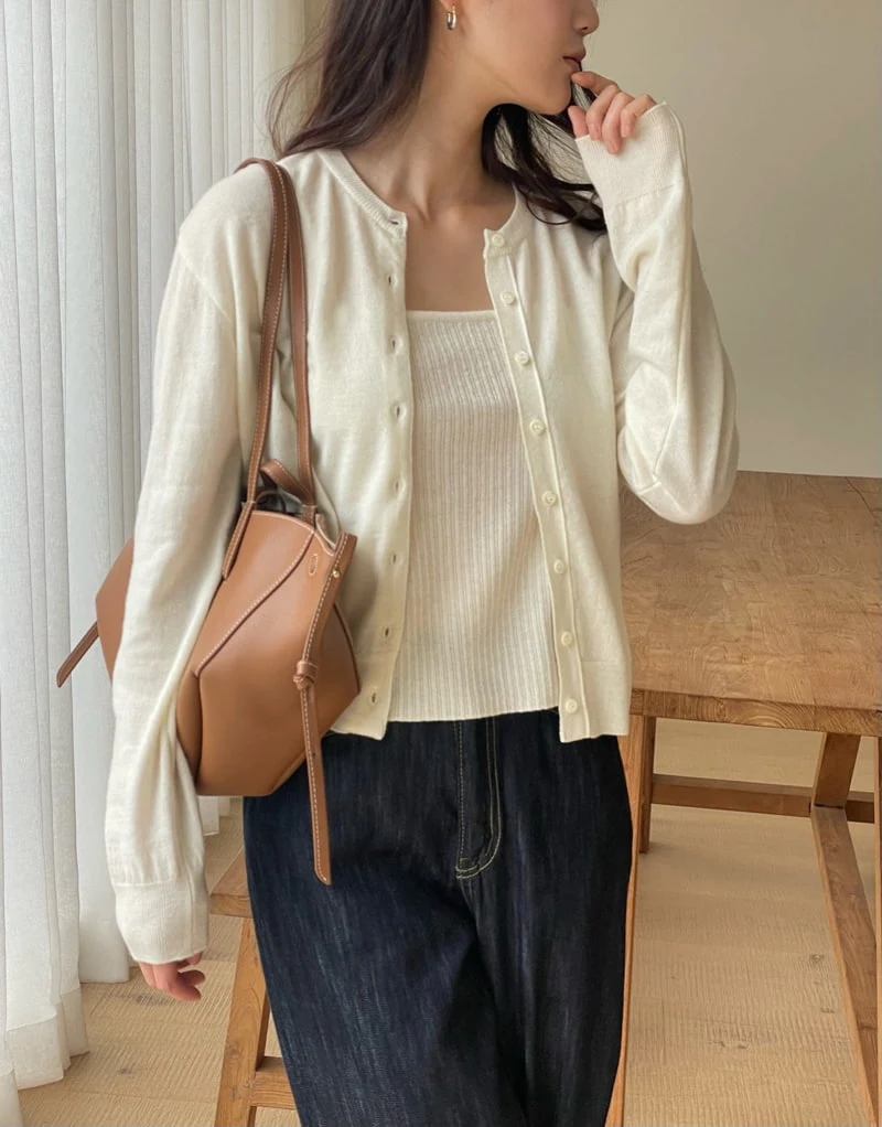 Amygrace - Korean Women Fashion - #thelittlethings - Solid Round Cardigan - 8