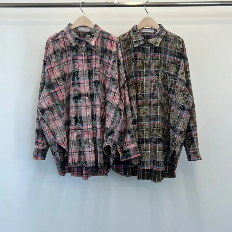 Another Avenue - Korean Women Fashion - #momslook - Vintage Check Shirt