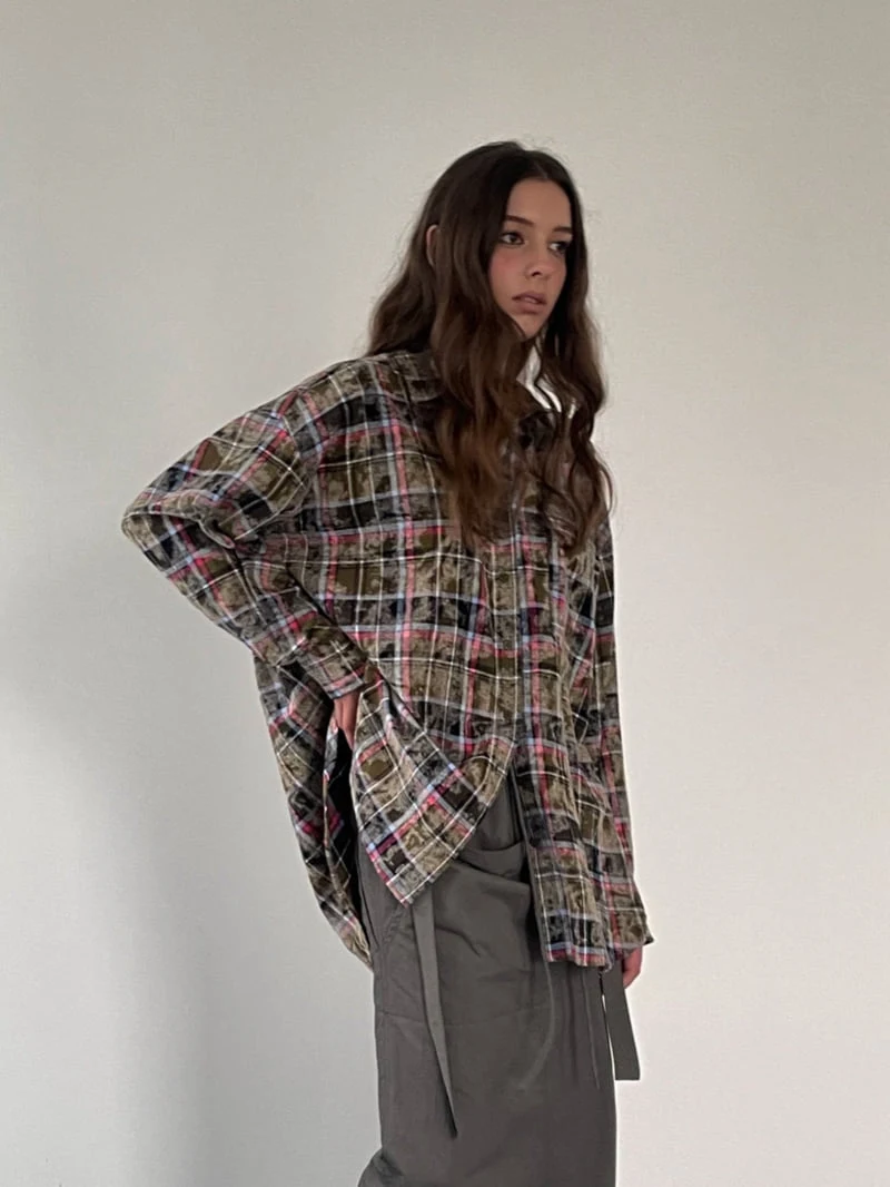 Another Avenue - Korean Women Fashion - #romanticstyle - Vintage Check Shirt - 8