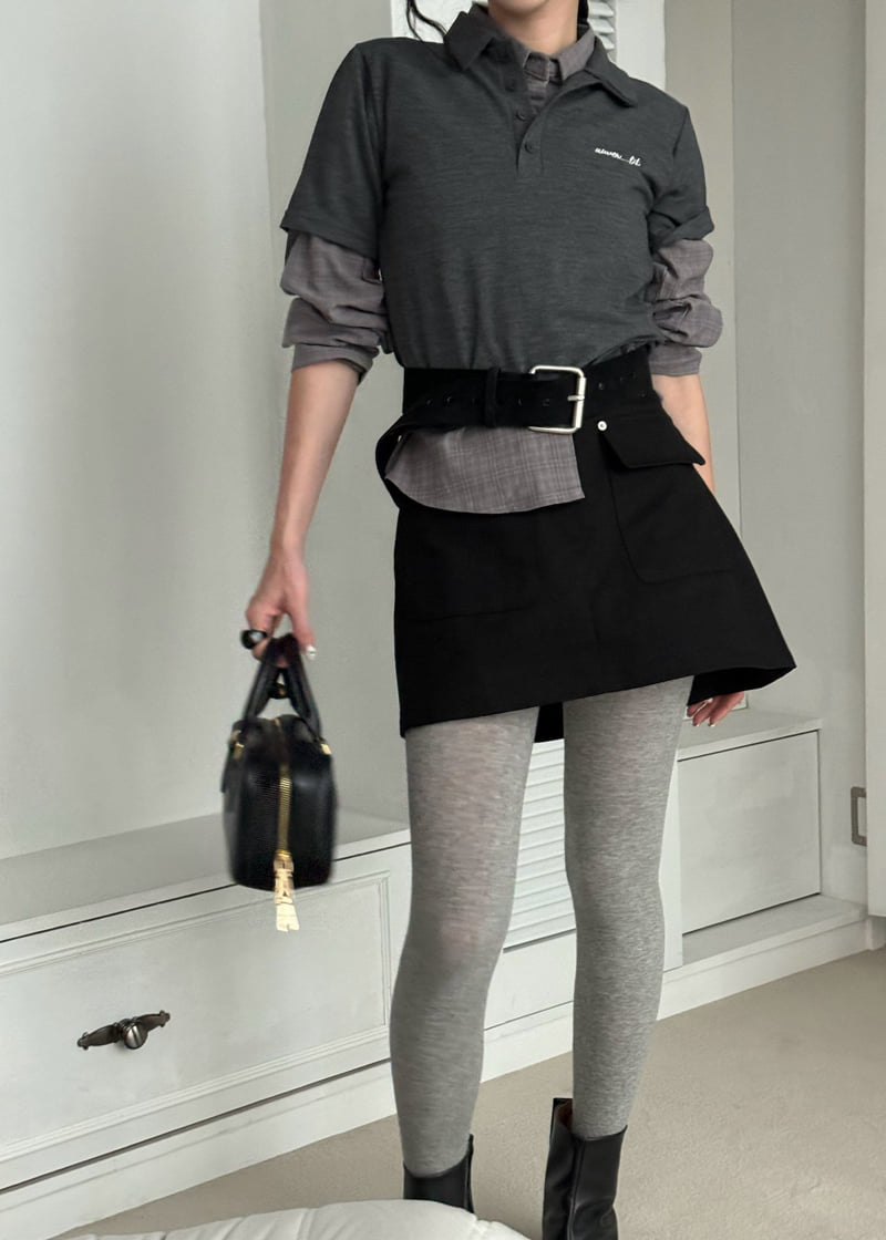 Auver_Fit - Korean Women Fashion - #momslook - Labbet Cargo Mini Skirt