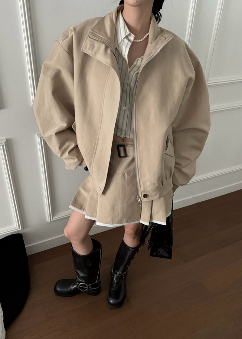 Auver_Fit - Korean Women Fashion - #momslook - Trench Jumper - 2