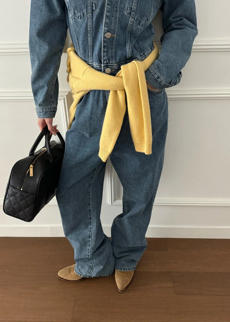 Auver_Fit - Korean Women Fashion - #thelittlethings - Slim Denim Jumpsuit - 5