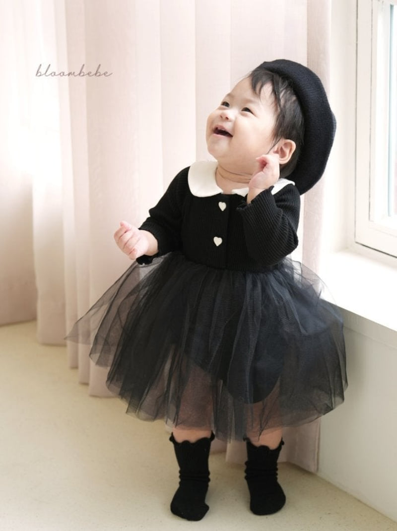 Bloombebe - Korean Baby Fashion - #babyboutique - Heart Cancan Bodysuit - 5