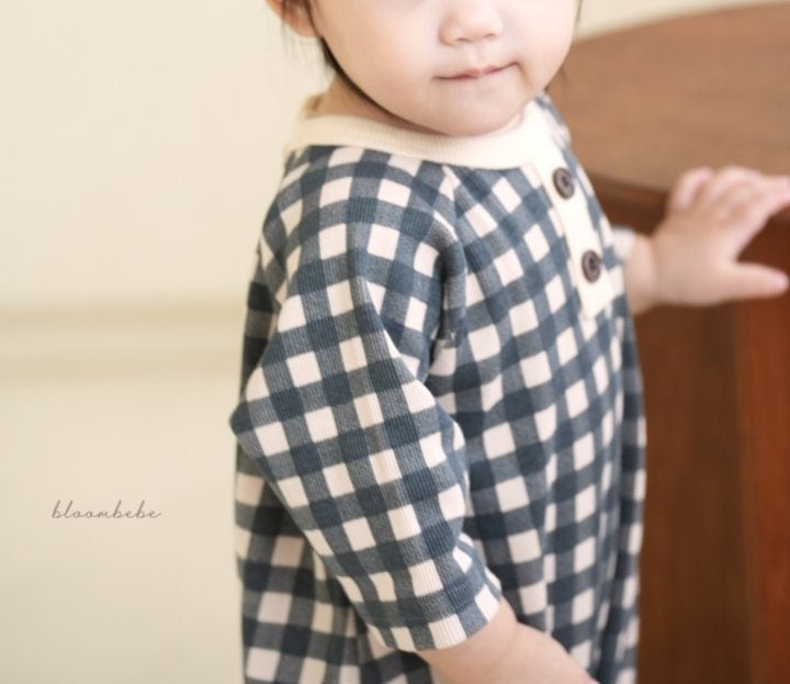 Bloombebe - Korean Baby Fashion - #babyclothing - Mellow Check Bodysuit - 6