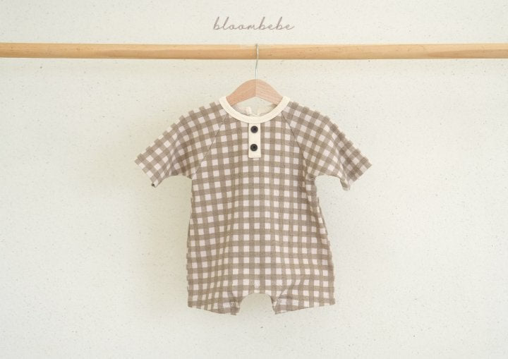 Bloombebe - Korean Baby Fashion - #babygirlfashion - Mellow Check Bodysuit - 9