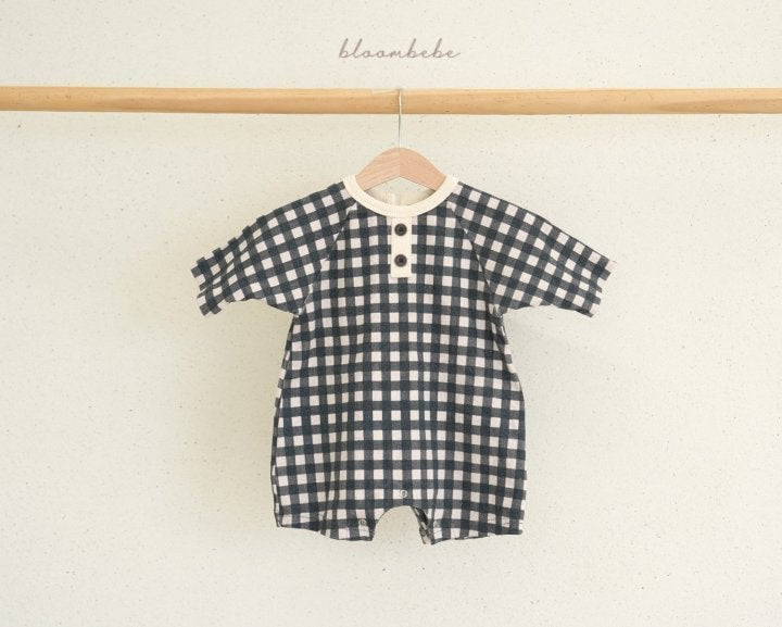 Bloombebe - Korean Baby Fashion - #babylifestyle - Mellow Check Bodysuit - 10