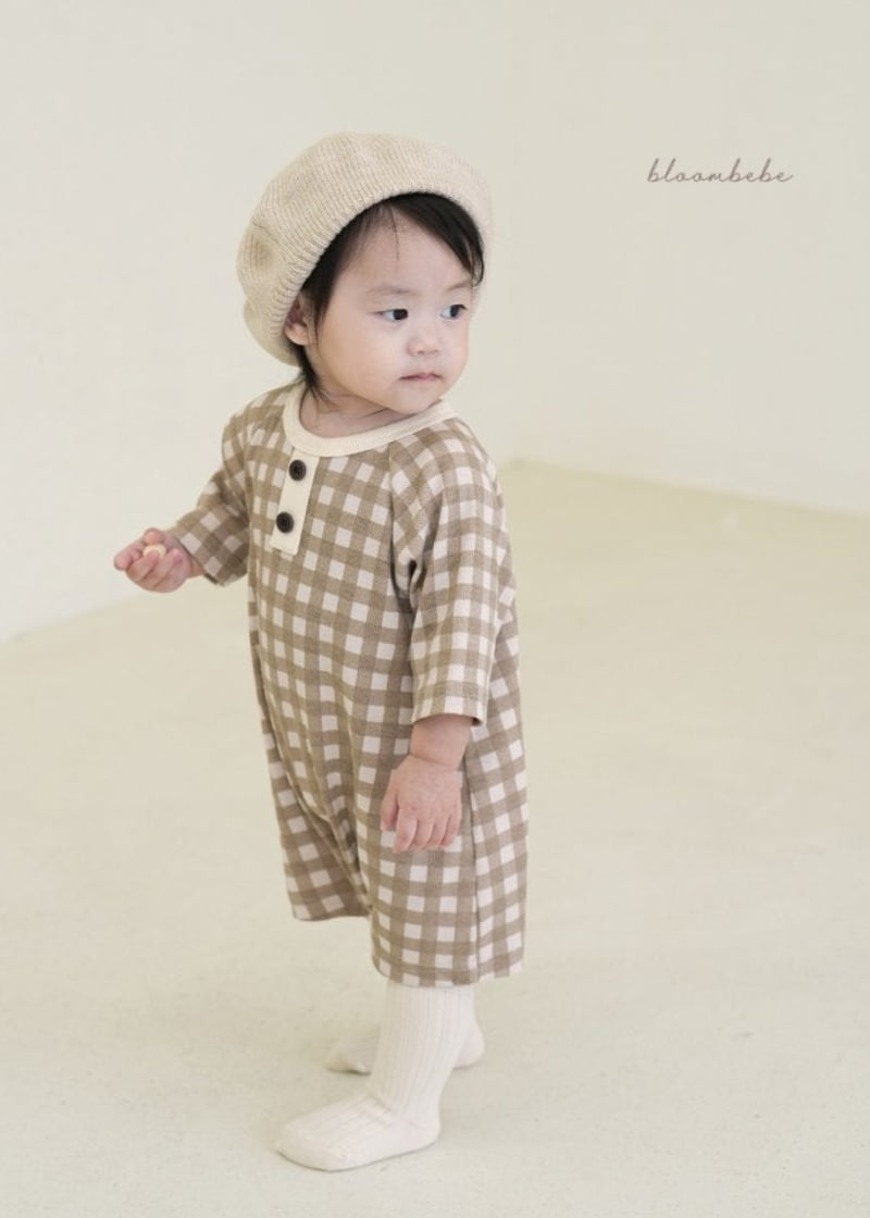 Bloombebe - Korean Baby Fashion - #onlinebabyboutique - Mellow Check Bodysuit