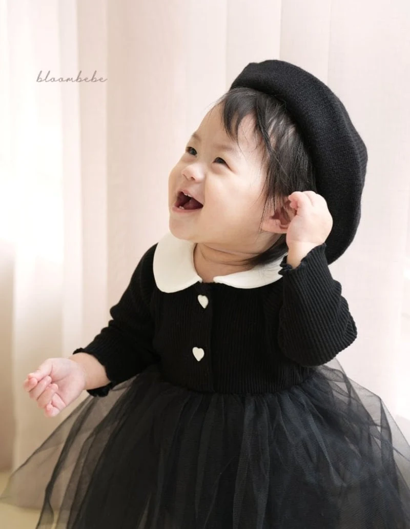 Bloombebe - Korean Baby Fashion - #onlinebabyshop - Heart Cancan Bodysuit - 3