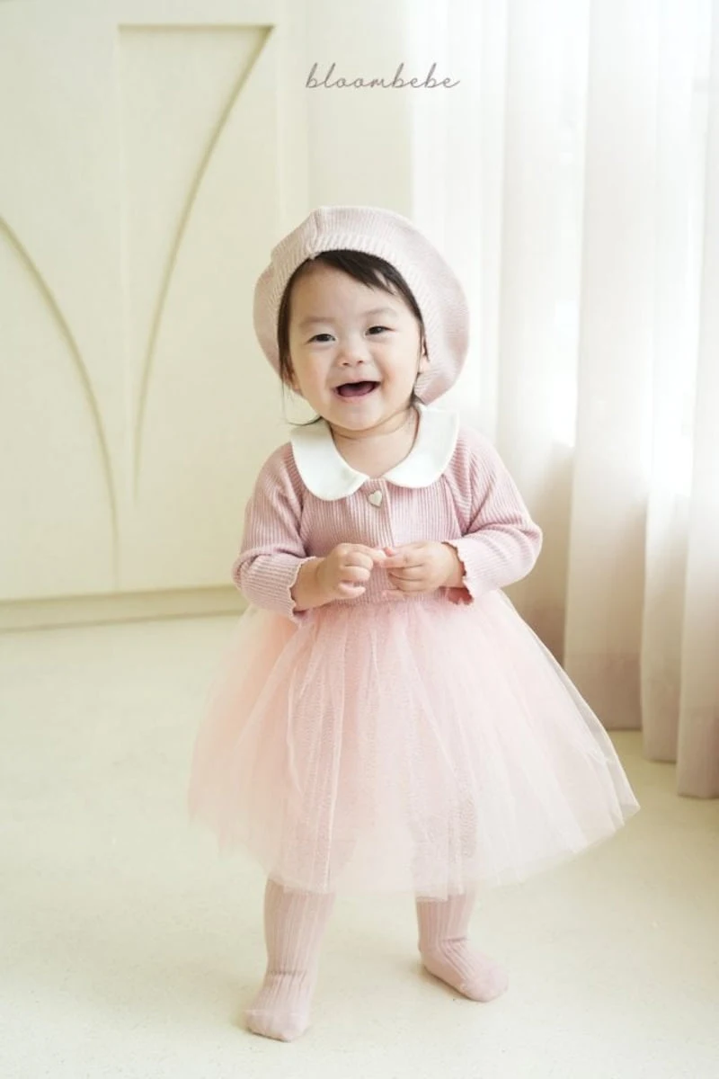 Bloombebe - Korean Baby Fashion - #onlinebabyshop - Heart Cancan Bodysuit - 4