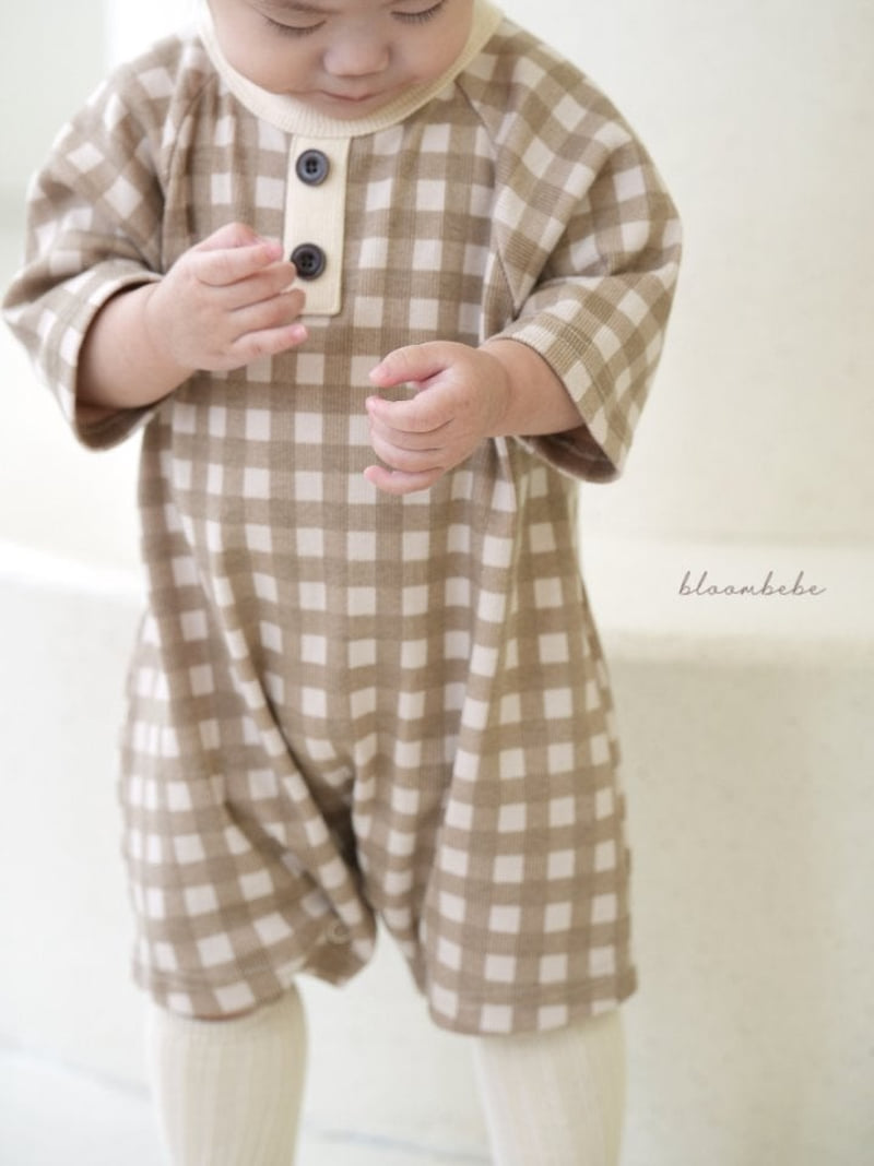 Bloombebe - Korean Baby Fashion - #smilingbaby - Mellow Check Bodysuit - 3