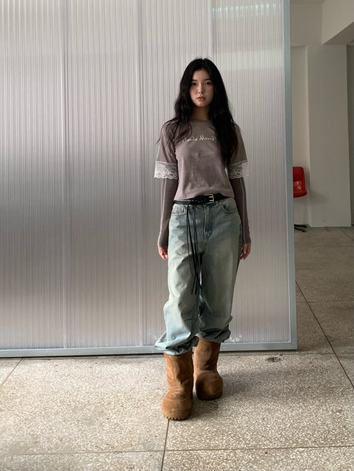 Bricklane - Korean Women Fashion - #momslook - Ac Denim Pants - 7