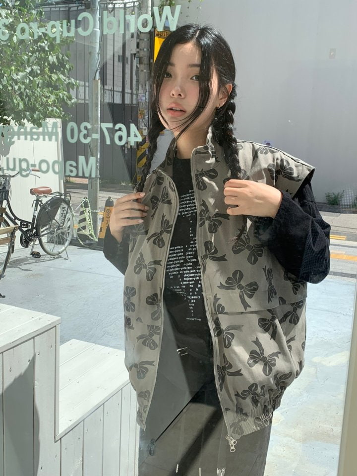 Bricklane - Korean Women Fashion - #momslook - Big Ribbon Jumper - 3