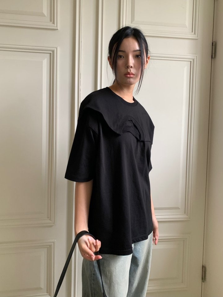 Bricklane - Korean Women Fashion - #momslook - Double Neck Tee - 9