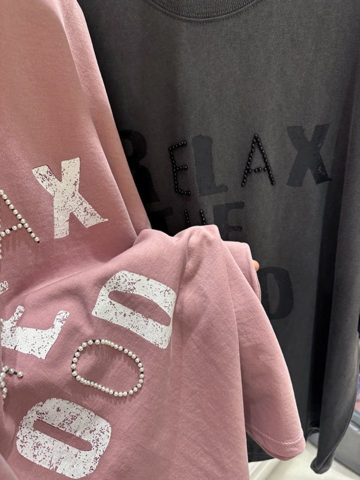 Bricklane - Korean Women Fashion - #shopsmall - Relax Pearl Tee - 2