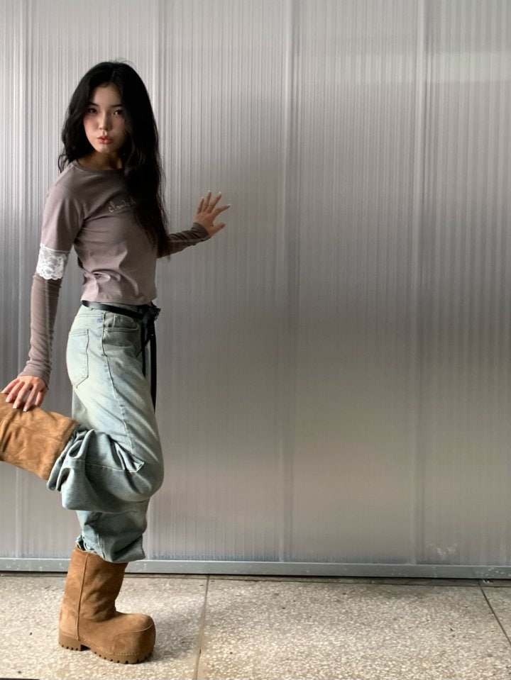 Bricklane - Korean Women Fashion - #womensfashion - Ac Denim Pants - 8