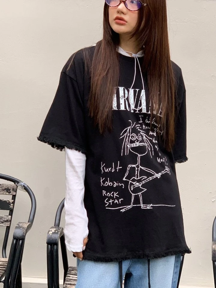 Bricklane - Korean Women Fashion - #womensfashion - Guitar Tee - 11