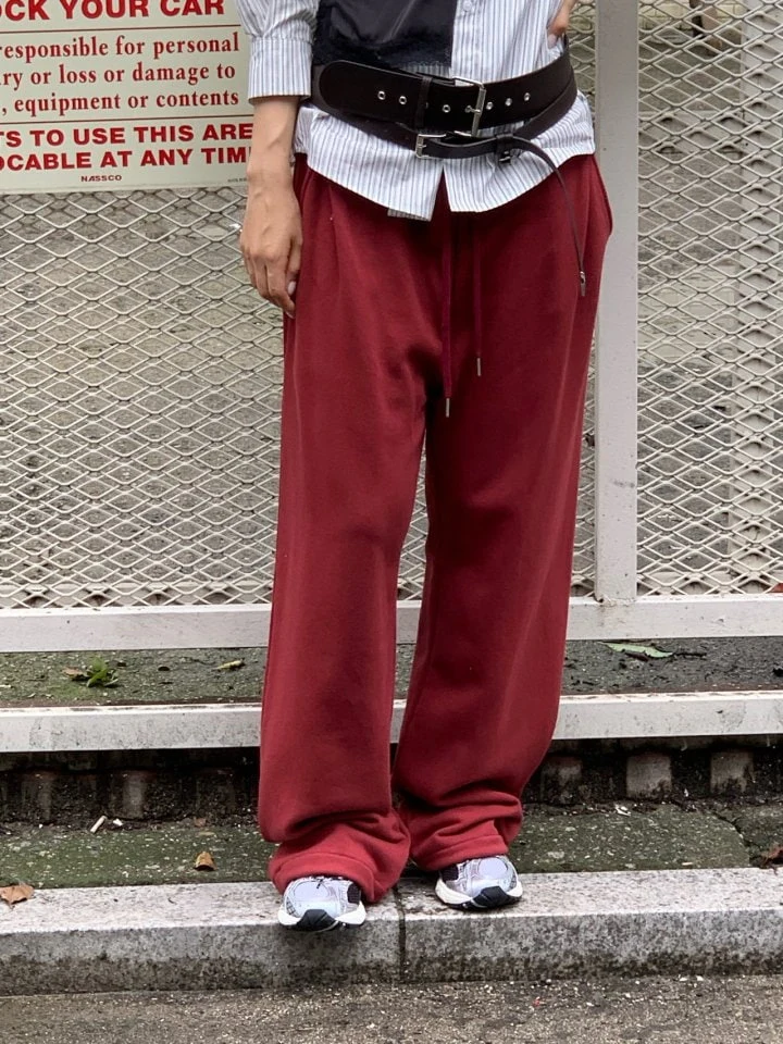 Bricklane - Korean Women Fashion - #womensfashion - Logo Tuck Pants - 2