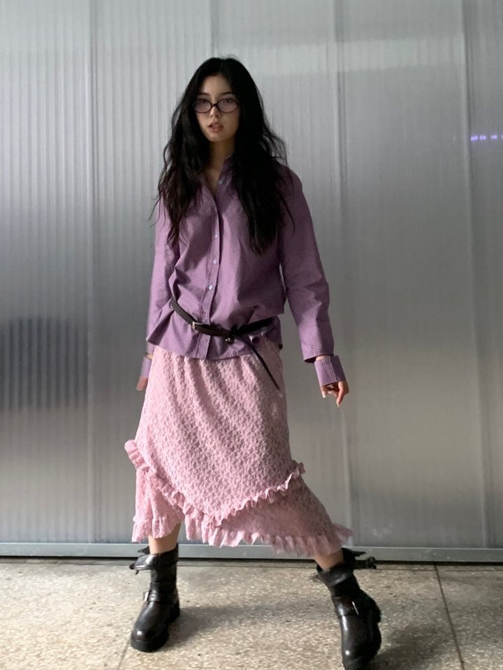 Bricklane - Korean Women Fashion - #womensfashion - Unbalance Lace Skirt - 2