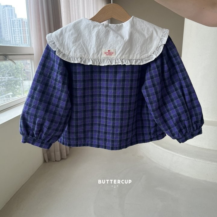 Buttercup - Korean Children Fashion - #childrensboutique - Mini Ribbon Check Blouse - 4