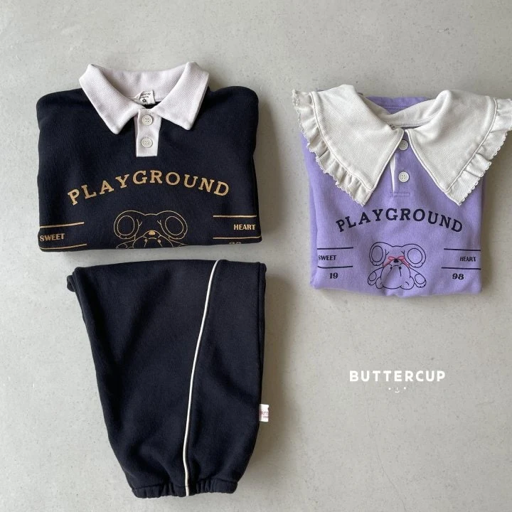 Buttercup - Korean Children Fashion - #designkidswear - Playground Top Bottom Set - 2