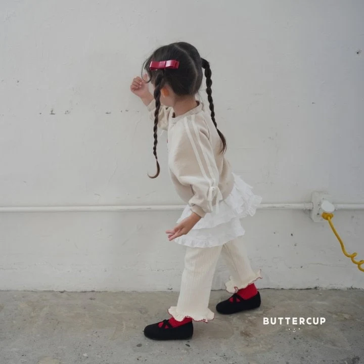 Buttercup - Korean Children Fashion - #kidsstore - Rib Frill Pants - 9