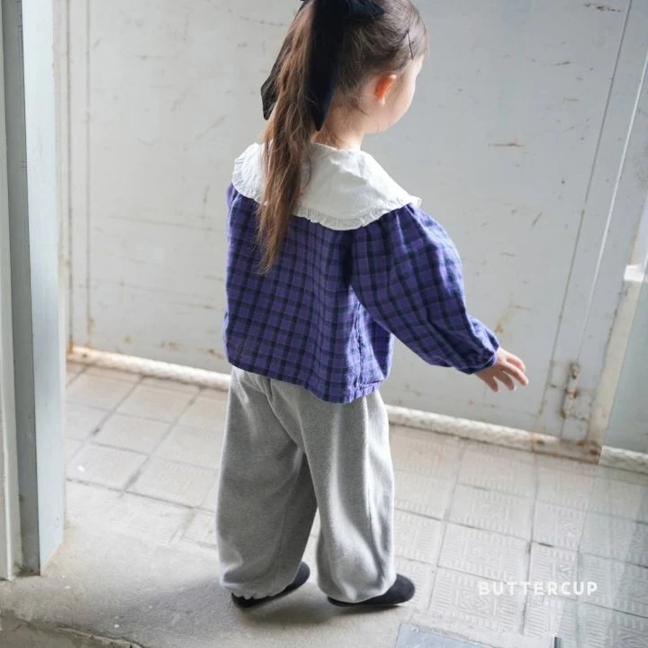 Buttercup - Korean Children Fashion - #magicofchildhood - Mini Ribbon Check Blouse - 12