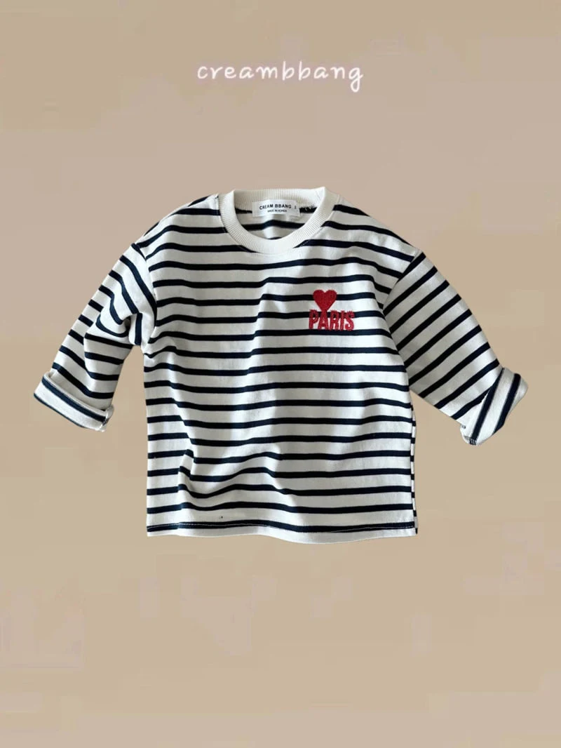 Cream Bbang - Korean Children Fashion - #Kfashion4kids - Pairs Stripe Tee - 2