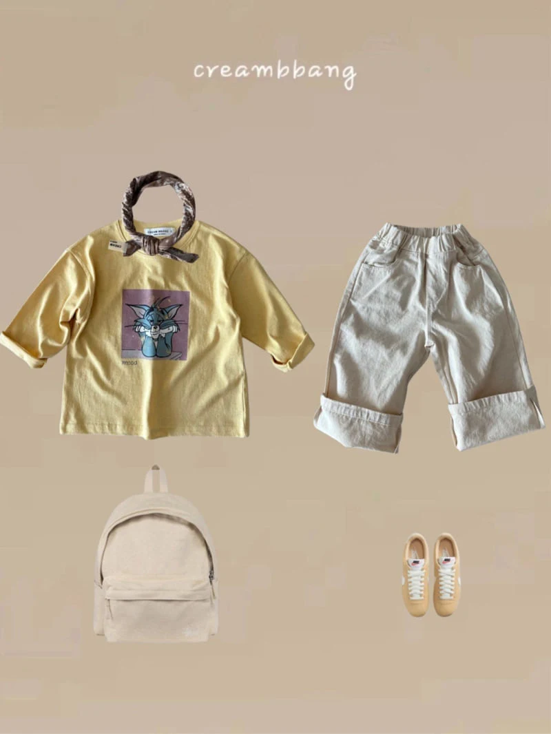 Cream Bbang - Korean Children Fashion - #childofig - Mood Single Tee - 5