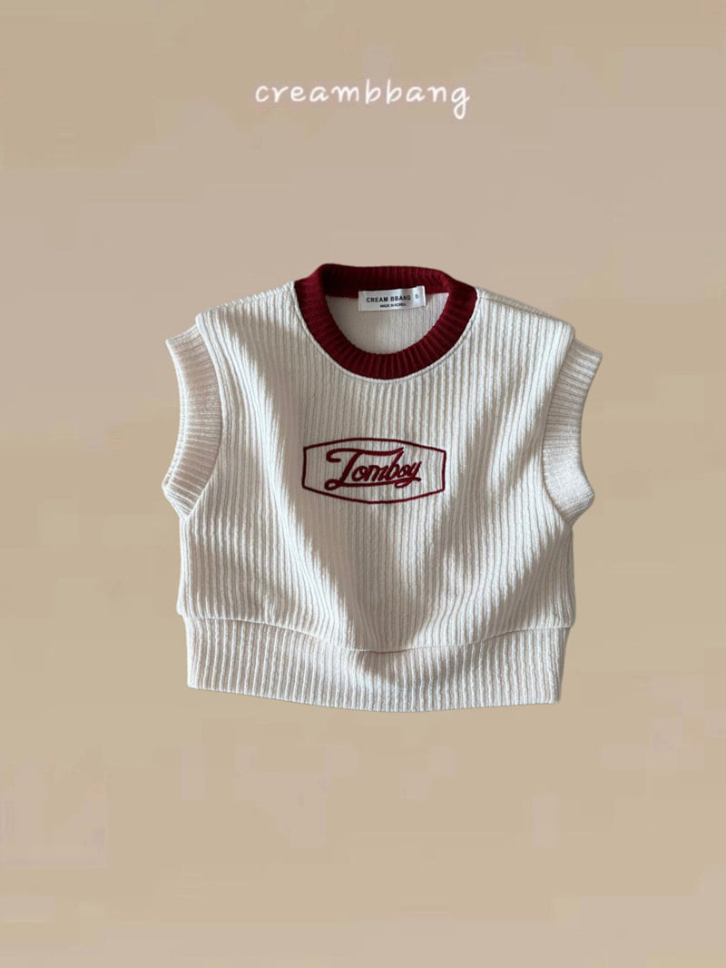 Cream Bbang - Korean Children Fashion - #prettylittlegirls - Tomboy Knit Vest - 4