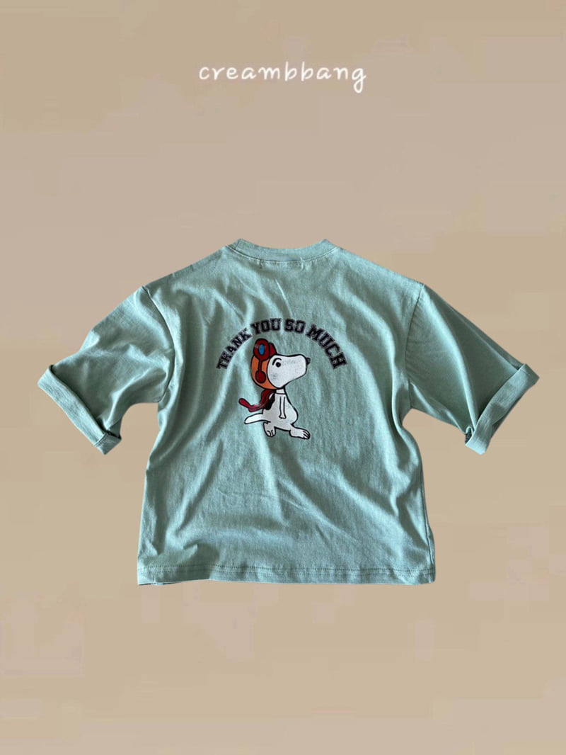 Cream Bbang - Korean Children Fashion - #childofig - Thanks Midi Boxy Tee - 4